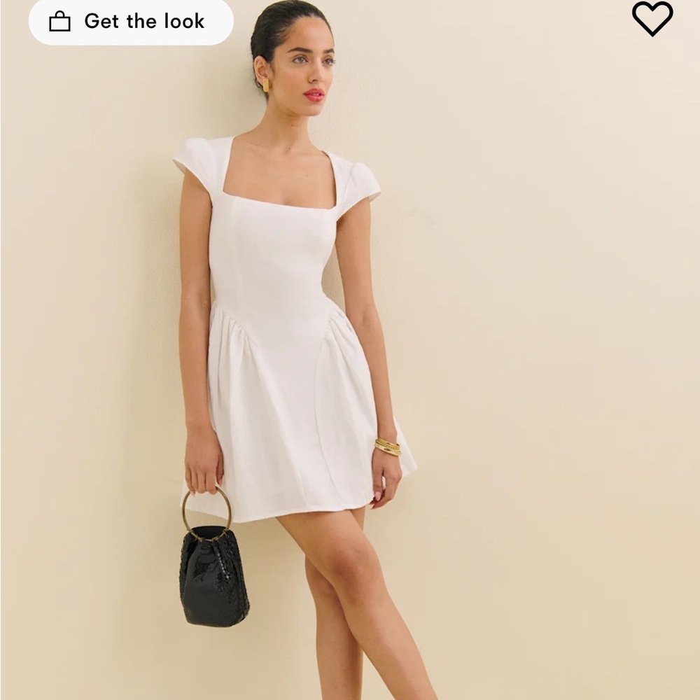 Reformation Oaklyn White Mini Dress NWT
